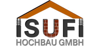 ISUFI-HOCHBAU GmbH. Logo in Orange und Grau.